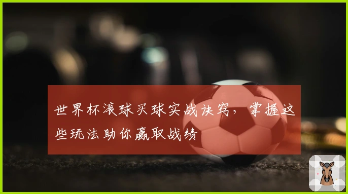 世界杯滚球买球实战诀窍，掌握这些玩法助你赢取战绩